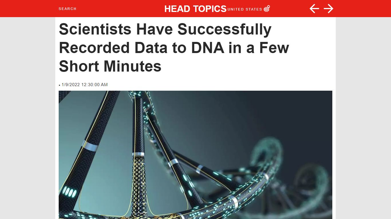 Scientists Have Successfully Recorded Data to DNA in a Few Short Minutes